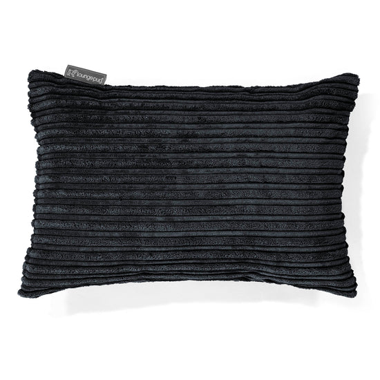 Cuscino Rettangolare 35 x 50cm - Velluto a Coste Nero 01