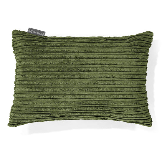 Fodera per Cuscino Rettangolare 35 x 50cm - Velluto a Coste Verde Foresta 01