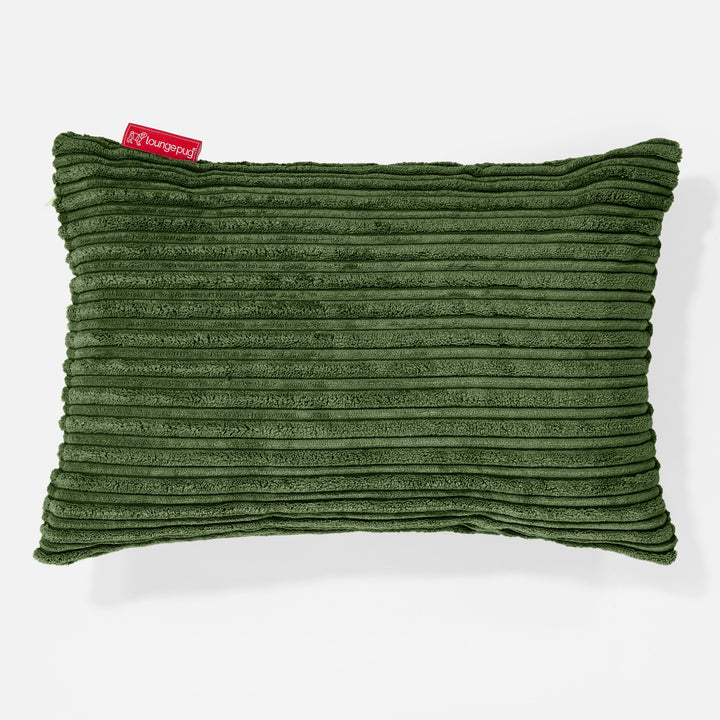 Fodera per Cuscino Rettangolare 35 x 50cm - Velluto a Coste Verde Foresta 01