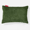 Fodera per Cuscino Rettangolare 35 x 50cm - Velluto a Coste Verde Foresta 01