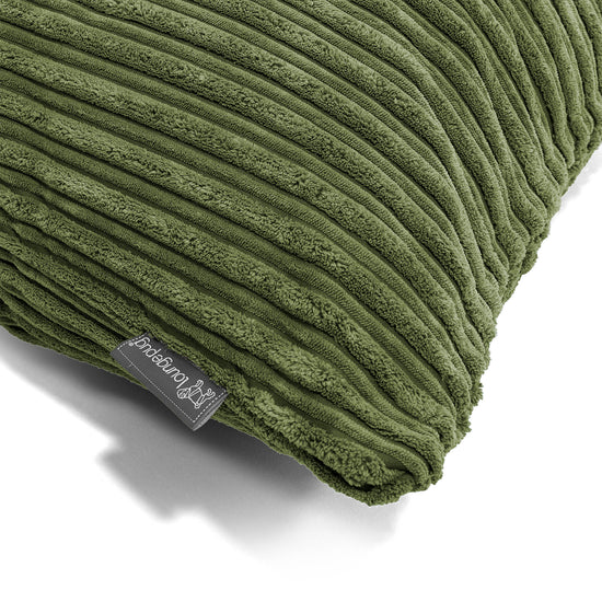 Fodera per Cuscino Rettangolare 35 x 50cm - Velluto a Coste Verde Foresta 02