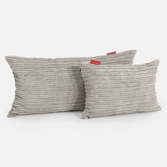 Cuscino Rettangolare 35 x 50cm - Velluto a Coste Visone 03