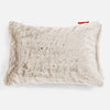Cuscino Rettangolare 35 x 50cm - Eco-pelliccia di Coniglio Bianco 01