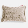 Cuscino Rettangolare 35 x 50cm - Eco-pelliccia di Coniglio Marrone dorato 01