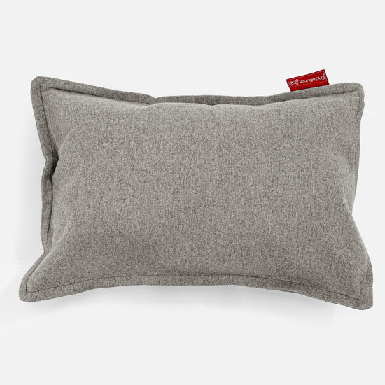 Cuscino Rettangolare 35 x 50cm - Tessuto in Lana Interalli Argento 01
