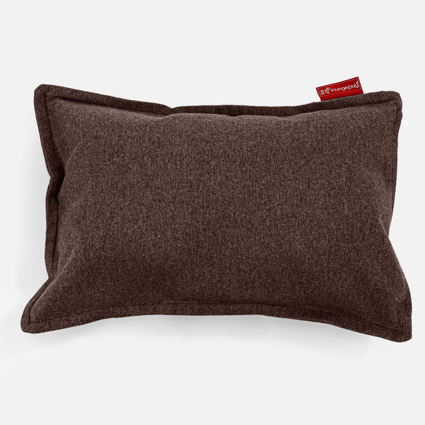 Cuscino Rettangolare 35 x 50cm - Tessuto in Lana Interalli Marrone 01