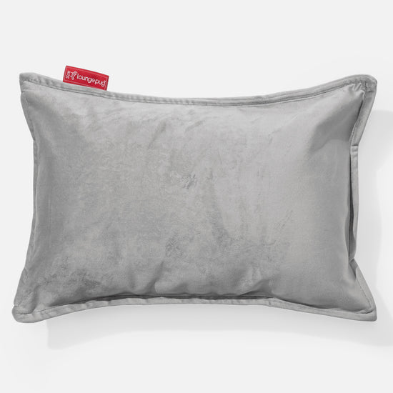 Cuscino Rettangolare 35 x 50cm - Velluto Argento 01