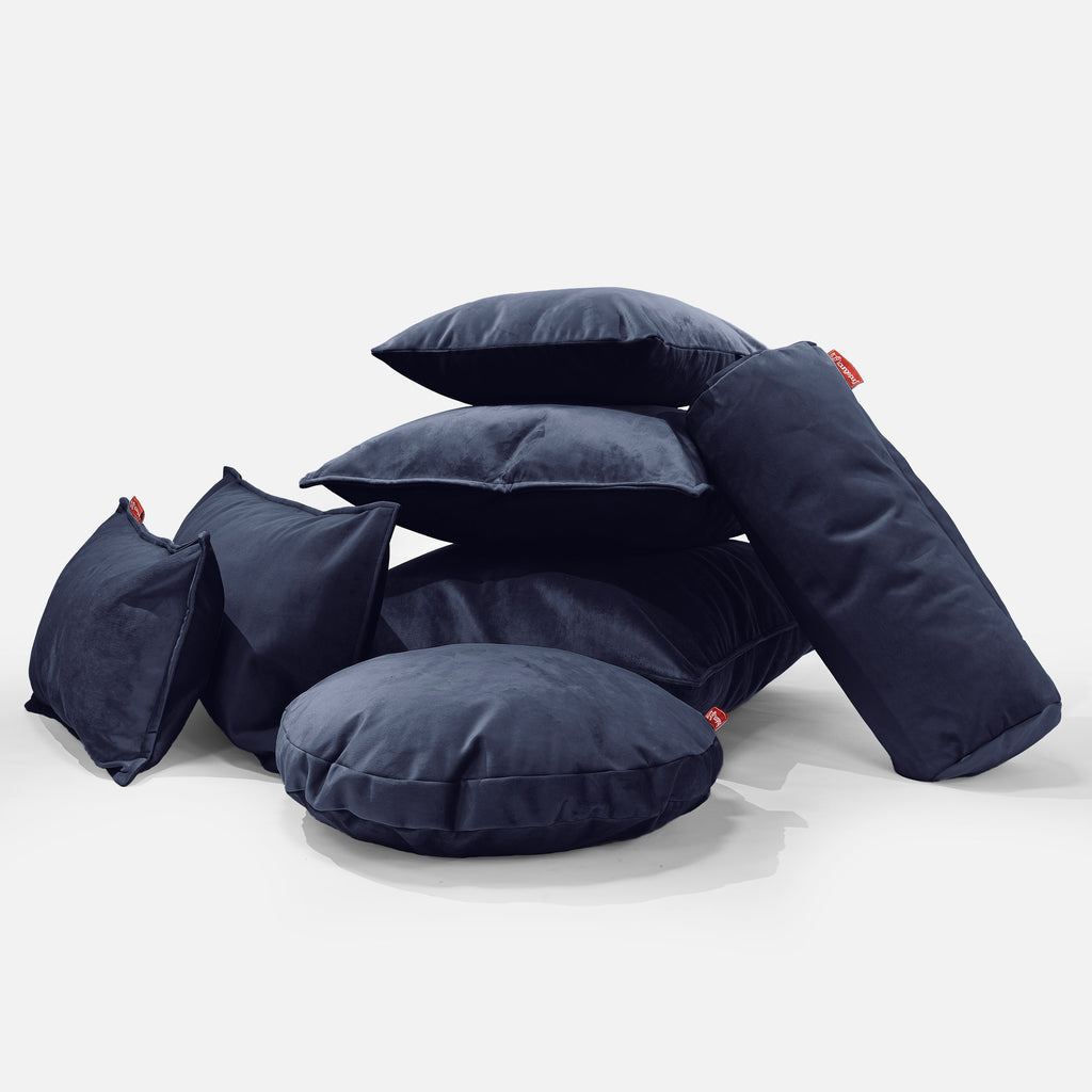 Cuscino Rettangolare 35 x 50cm - Velluto Navy 04