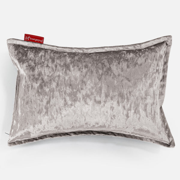 Cuscino Rettangolare 35 x 50cm - Velluto Vintage Argento 01
