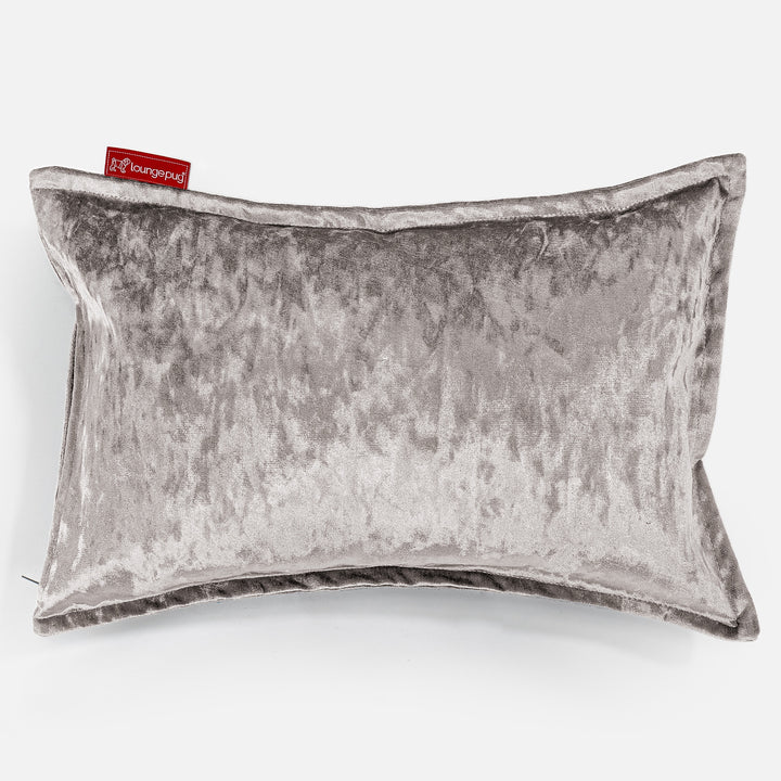 Cuscino Rettangolare 35 x 50cm - Velluto Vintage Argento 01