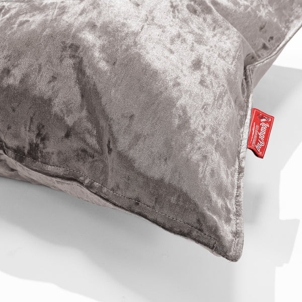 Fodera per Cuscino Rettangolare 35 x 50cm - Velluto Vintage Argento Fabric Close-up Image