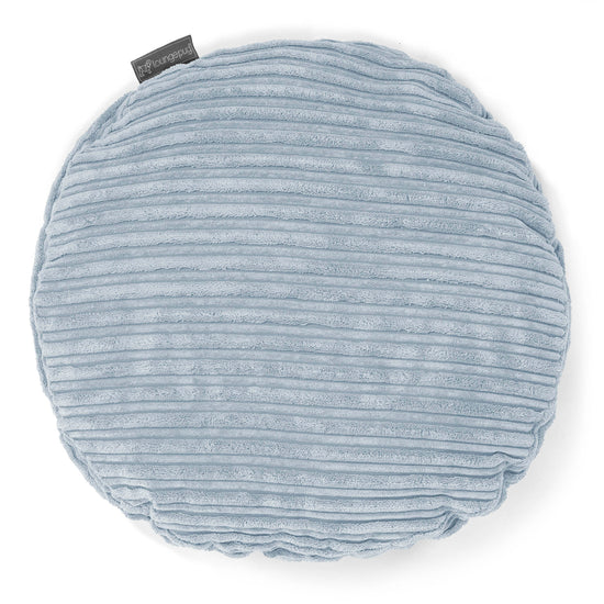 Cuscino Rotondo 50cm - Velluto a Coste Bebè Blu 01