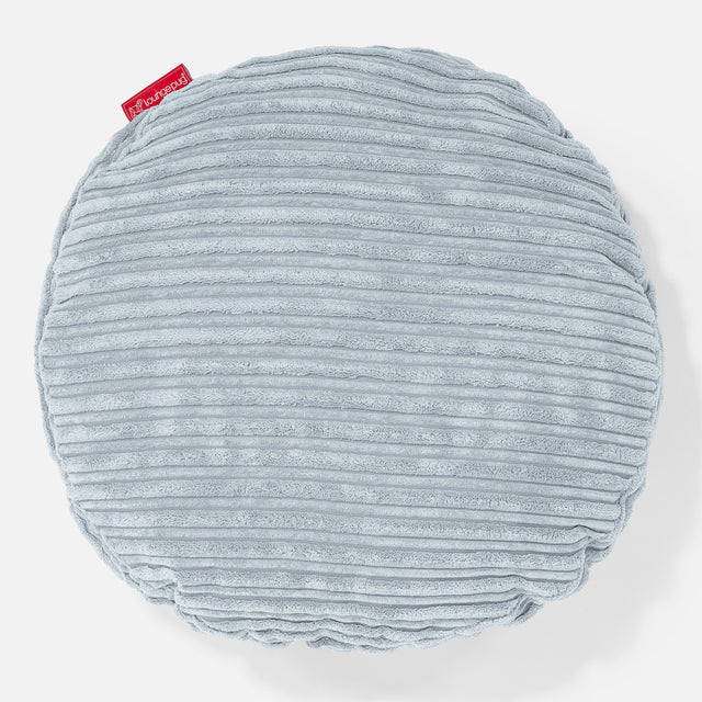 Cuscino Rotondo 50cm - Velluto a Coste Bebè Blu 01
