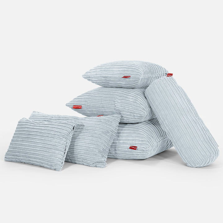 Cuscino Rotondo 50cm - Velluto a Coste Bebè Blu 03