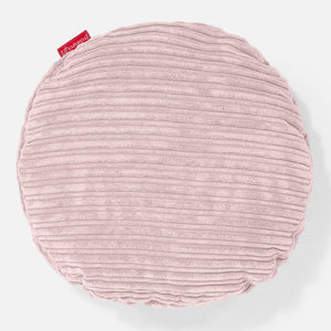 Fodera per Cuscino Rotondo 50cm - Velluto a Coste Rosa Cipria