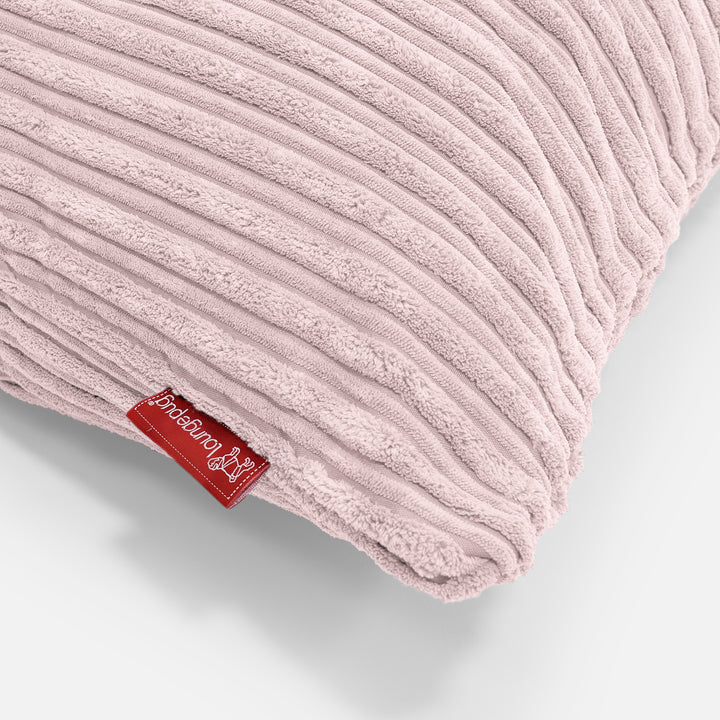 Cuscino Rotondo 50cm - Velluto a Coste Rosa Cipria 02
