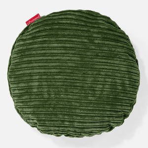Fodera per Cuscino Rotondo 50cm - Velluto a Coste Verde Foresta