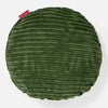 Fodera per Cuscino Rotondo 50cm - Velluto a Coste Verde Foresta 01