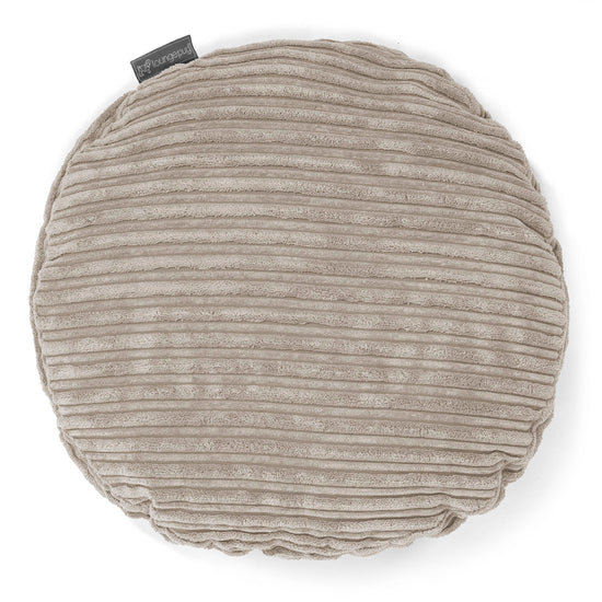 Cuscino Rotondo 50cm - Velluto a Coste Visone 01