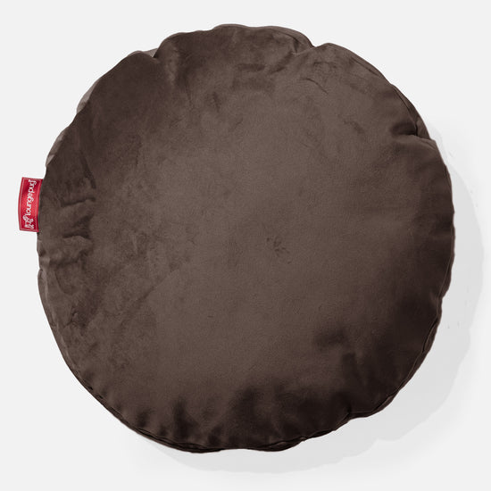 Cuscino Rotondo 50cm - Velluto Espresso 01