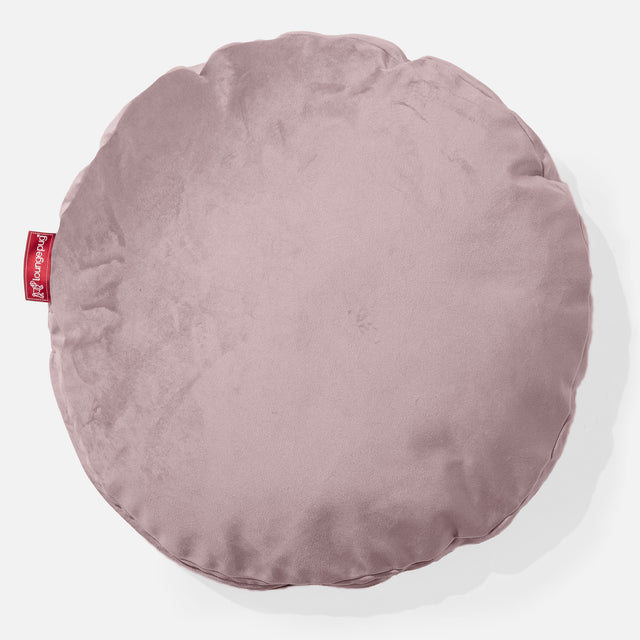 Cuscino Rotondo 50cm - Velluto Rosa 01