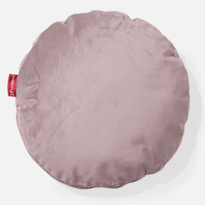 Cuscino Rotondo 50cm - Velluto Rosa 01
