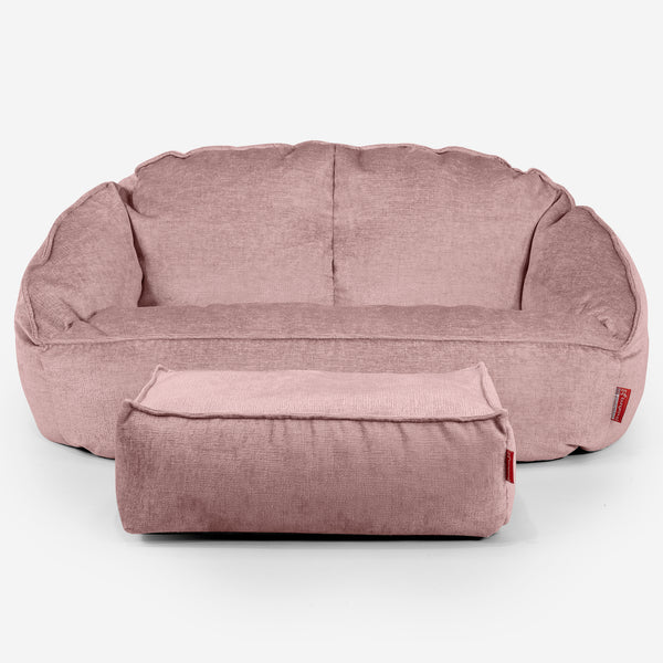 Divano a Sacco Bubble - Ciniglia Rosa 01