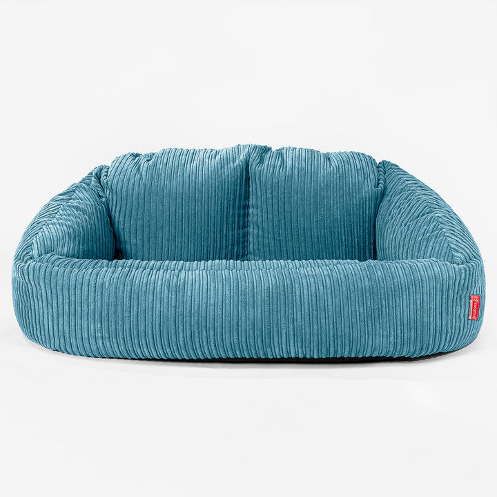 Divano a Sacco Gigante Bubble per Bambini 3-14 anni - Velluto a Coste Egeo Blu 03