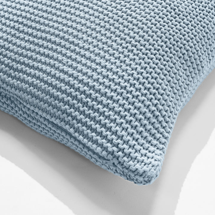 Cuscino 47 x 47cm - Puro Cotone Ellos Blu nebbioso 02