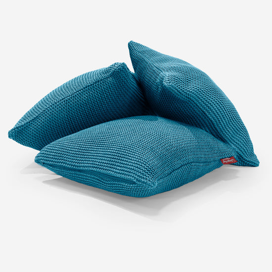 Cuscino 47 x 47cm - Puro Cotone Ellos Blu petrolio 03