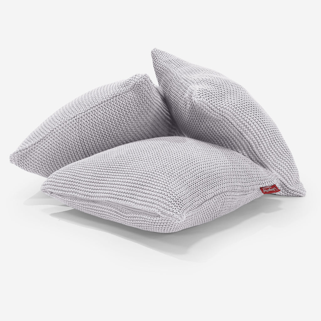 Cuscino 47 x 47cm - Puro Cotone Ellos Grigio chiaro 03