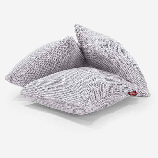 Cuscino 47 x 47cm - Puro Cotone Ellos Grigio chiaro 03