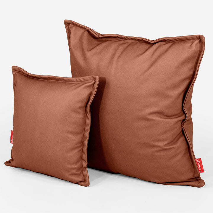 Fodera per Cuscino 47 x 47cm - Pelle Vegana Castagno 02