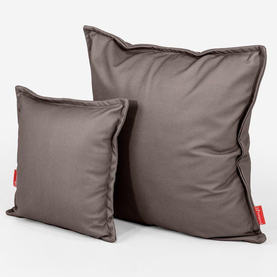 Fodera per Cuscino 47 x 47cm - Pelle Vegana Cioccolato 02