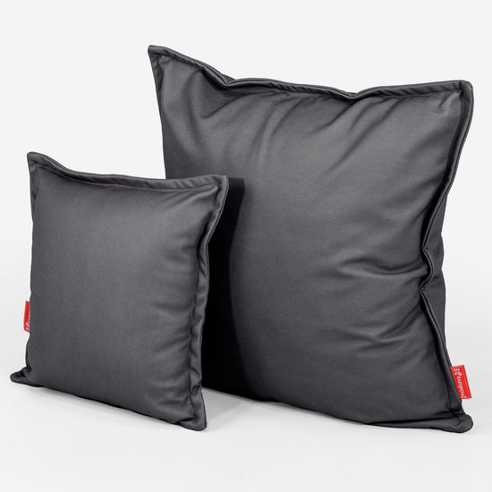 Fodera per Cuscino 47 x 47cm - Pelle Vegana Nero 02