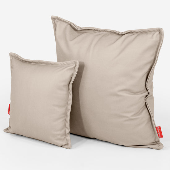 Fodera per Cuscino Gigante 70 x 70cm - Pelle Vegana Avorio 02