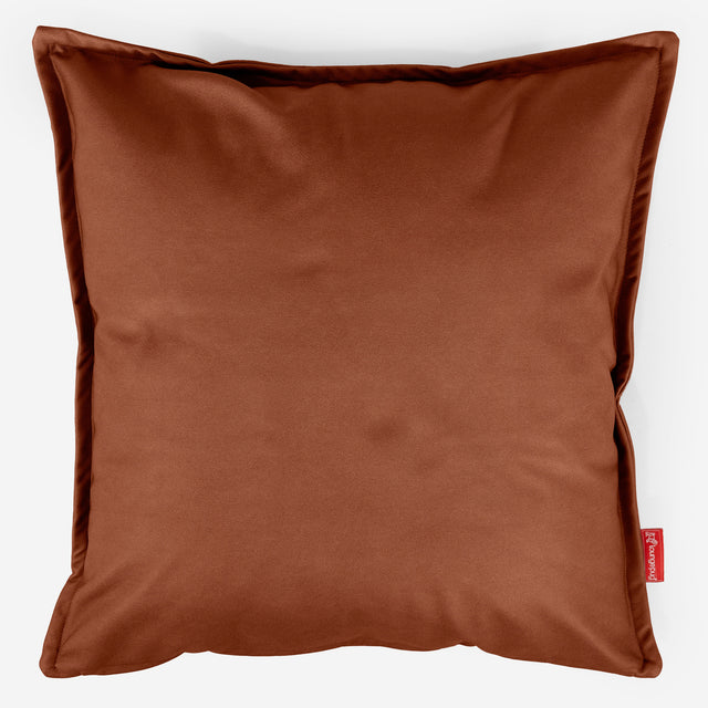 Fodera per Cuscino Gigante 70 x 70cm - Pelle Vegana Castagno 01