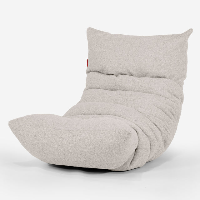 Lettino Pouf Sacco Eva - Bouclé Avorio_01