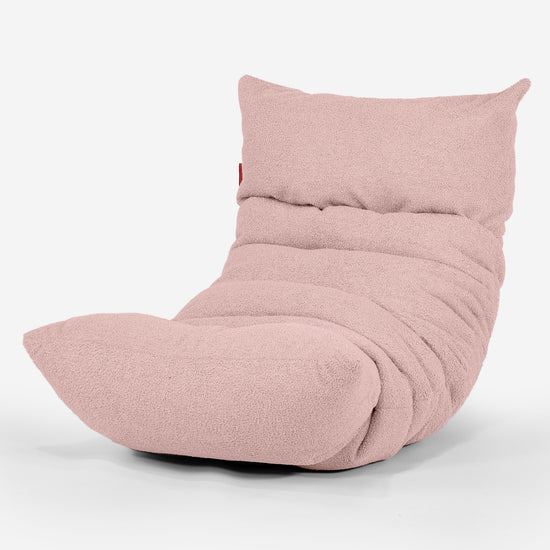 Lettino Pouf Sacco Eva - Bouclé Rosa_01