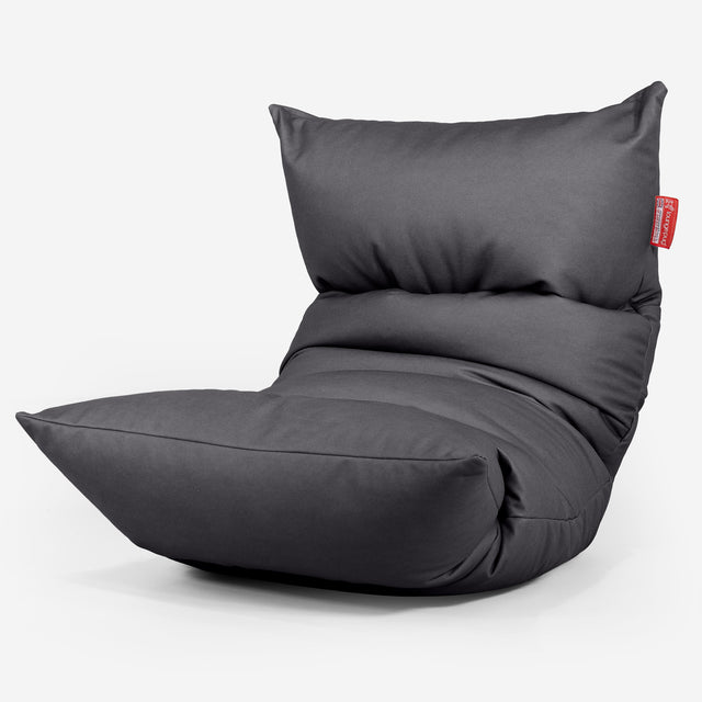 Lettino Pouf Sacco Eva - Pelle Vegana Nero 01