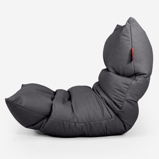 Lettino Pouf Sacco Eva - Pelle Vegana Nero 02