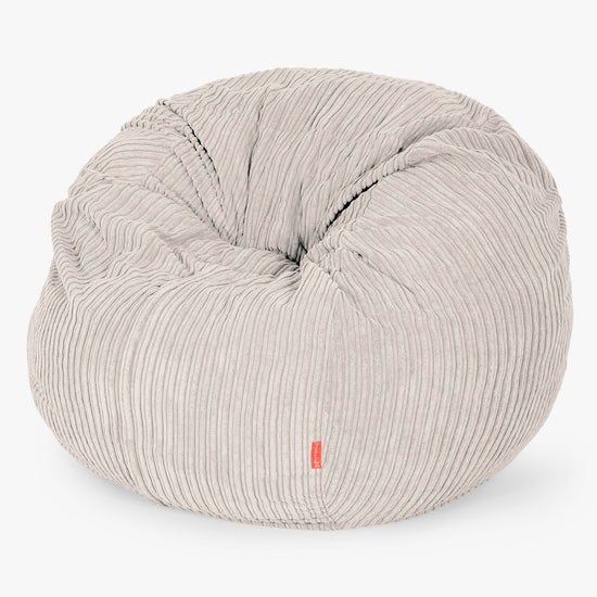 Letto Pouf Sacco - Velluto a Coste Avorio 01