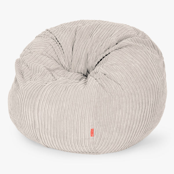 Letto Pouf Sacco - Velluto a Coste Avorio 01