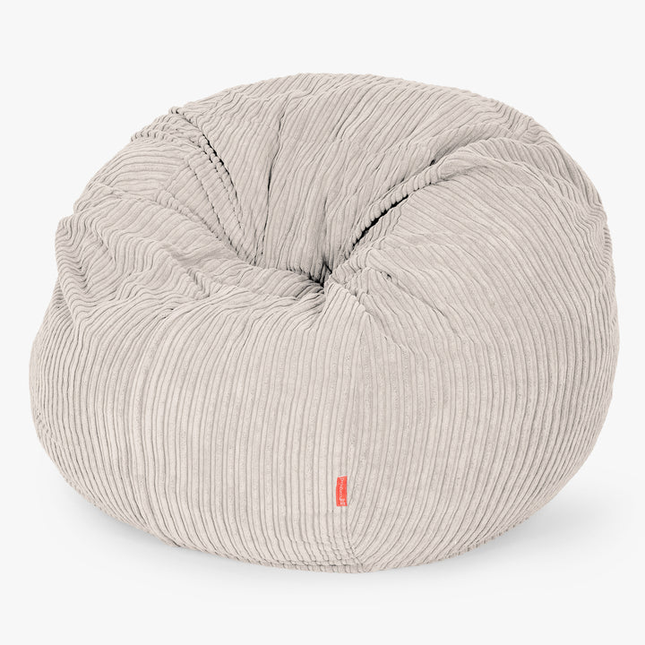 Letto Pouf Sacco - Velluto a Coste Avorio 01