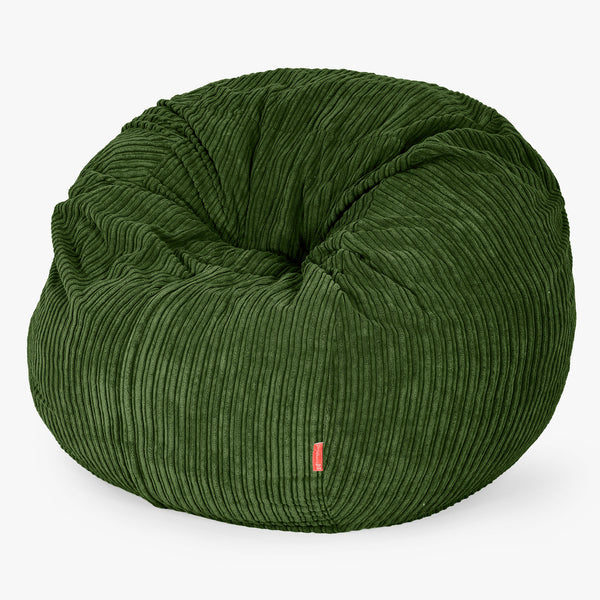 Letto Pouf Sacco - Velluto a Coste Verde Foresta 01