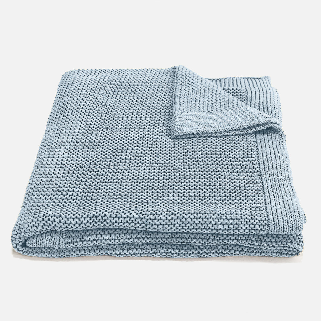 Coperta / Plaid - Puro Cotone Ellos Blu nebbioso 01