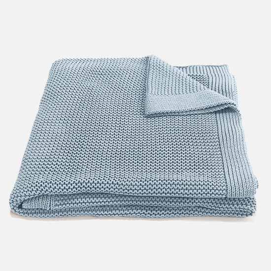 Coperta / Plaid - Puro Cotone Ellos Blu nebbioso 01