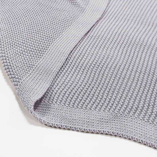 Coperta / Plaid - Puro Cotone Ellos Grigio Chiaro 02