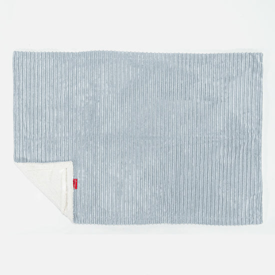 Plaid / Coperta Sherpa - Velluto a Coste Bebè Blu 03
