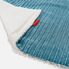 Plaid / Coperta Sherpa - Velluto a Coste Egeo Blu 02
